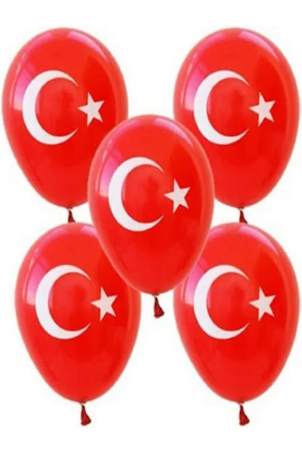 10 adet Ay Yıldız Türk Bayraklı Balon Kaliteli 12 inc