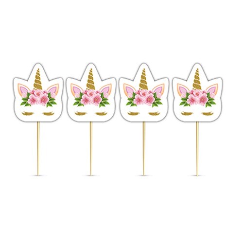 10'lu Kürdan Çiçekli Unicorn