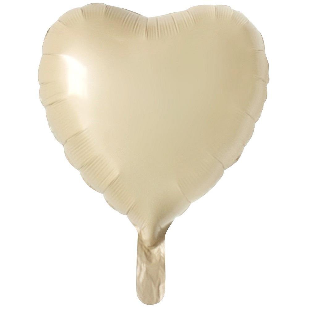 18 inç Kalp Bej Renk Folyo Balon