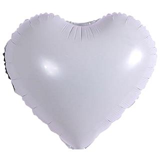 18 inç Kalp Beyaz Renk Folyo Balon