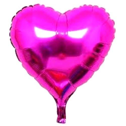 18 inç Kalp Fuşya Renk Folyo Balon