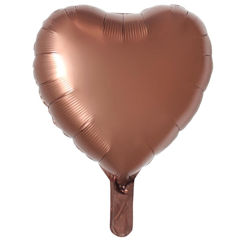 18 inç Kalp Karamel Renk Folyo Balon