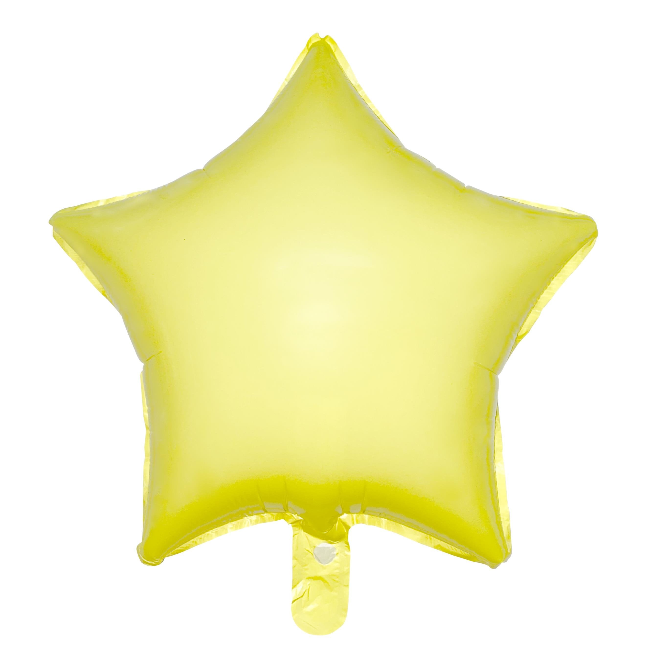 18 inç Yıldız Makaron Sarı Folyo Balon