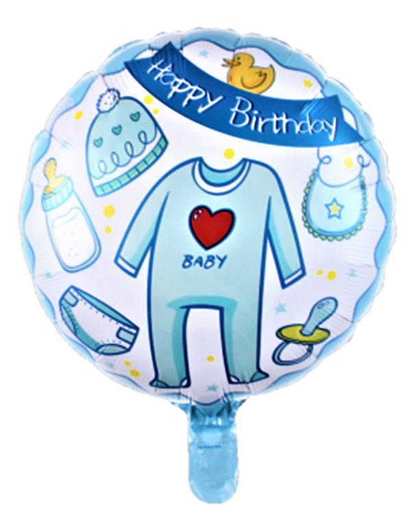 18 inç Yuvarlak Baby Mavi Renk Folyo Balon 43*43