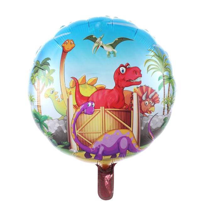 18 inç Yuvarlak Dinazor Folyo Balon 45*45