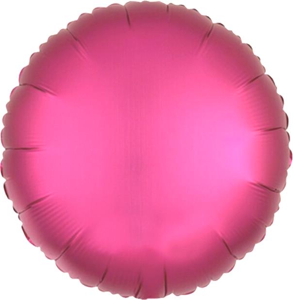 18 inç Yuvarlak Fuşya Renk Folyo Balon 43*43