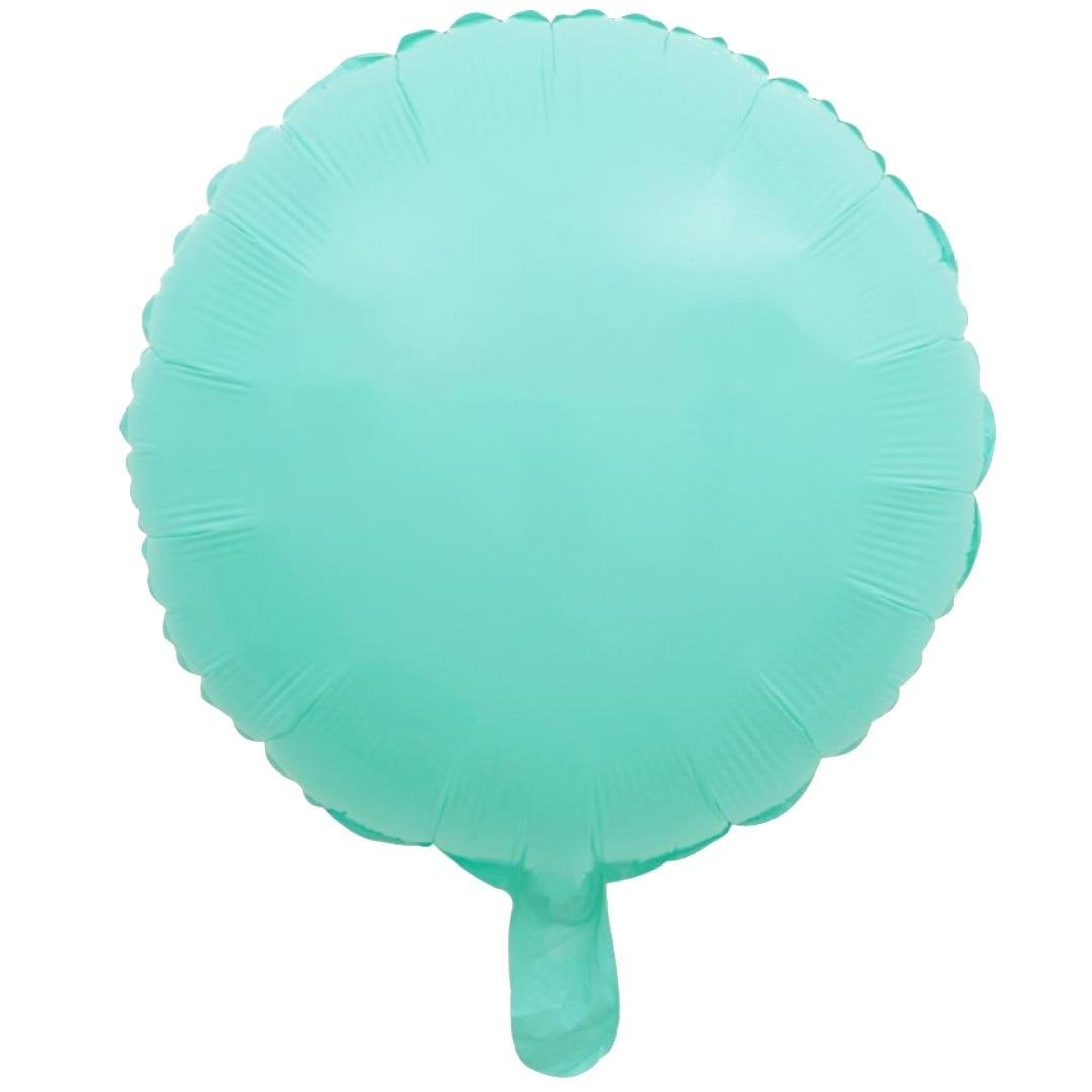 18 inç Yuvarlak Makaron Turkuaz Folyo Balon 43*43