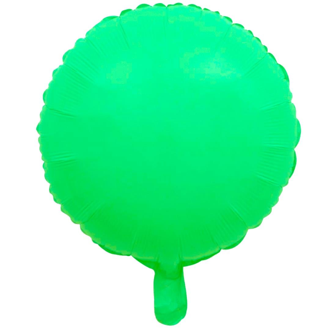 18 inç Yuvarlak Makaron Yeşil Folyo Balon 43*43