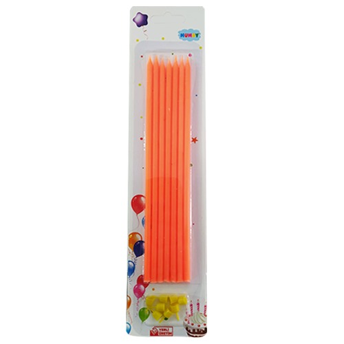 20 cm Turuncu Mum 6'lı