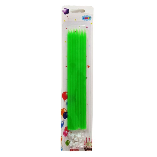 20 cm Yeşil Mum 6'lı