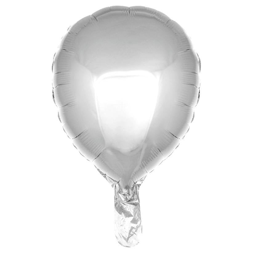 24 inç Lateks Şekilli Gümüş Renk Folyo Balon