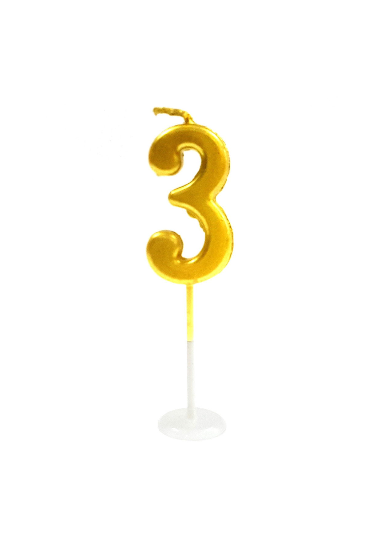 3 yaş doğum günü pasta mumu yaş mumu rakam mum sayı 9cm