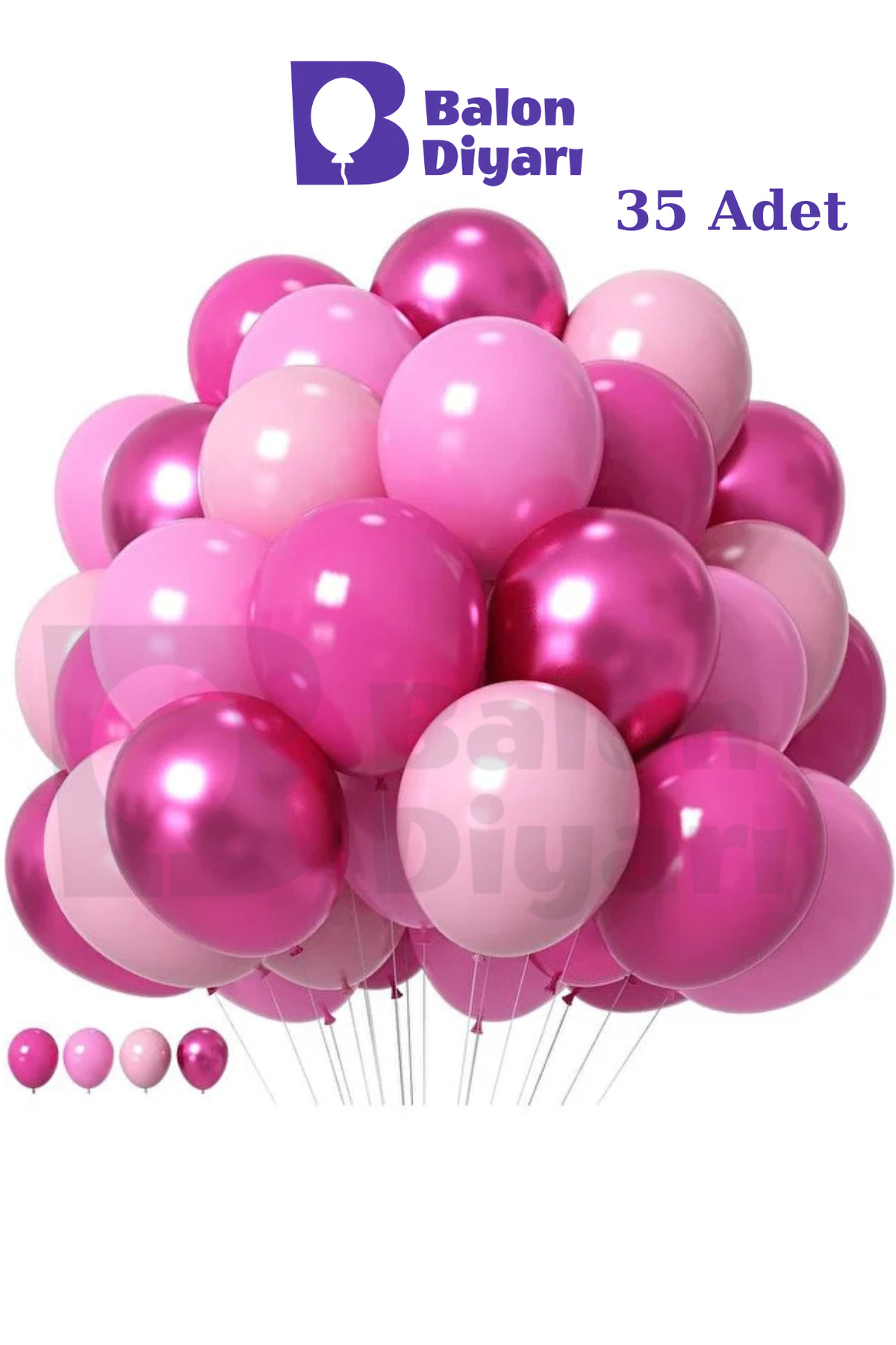 35 Parça Pembe Balon Seti Pembe Balonlar, Doğum Günü, Bebek Partisi, Pembe Temalı