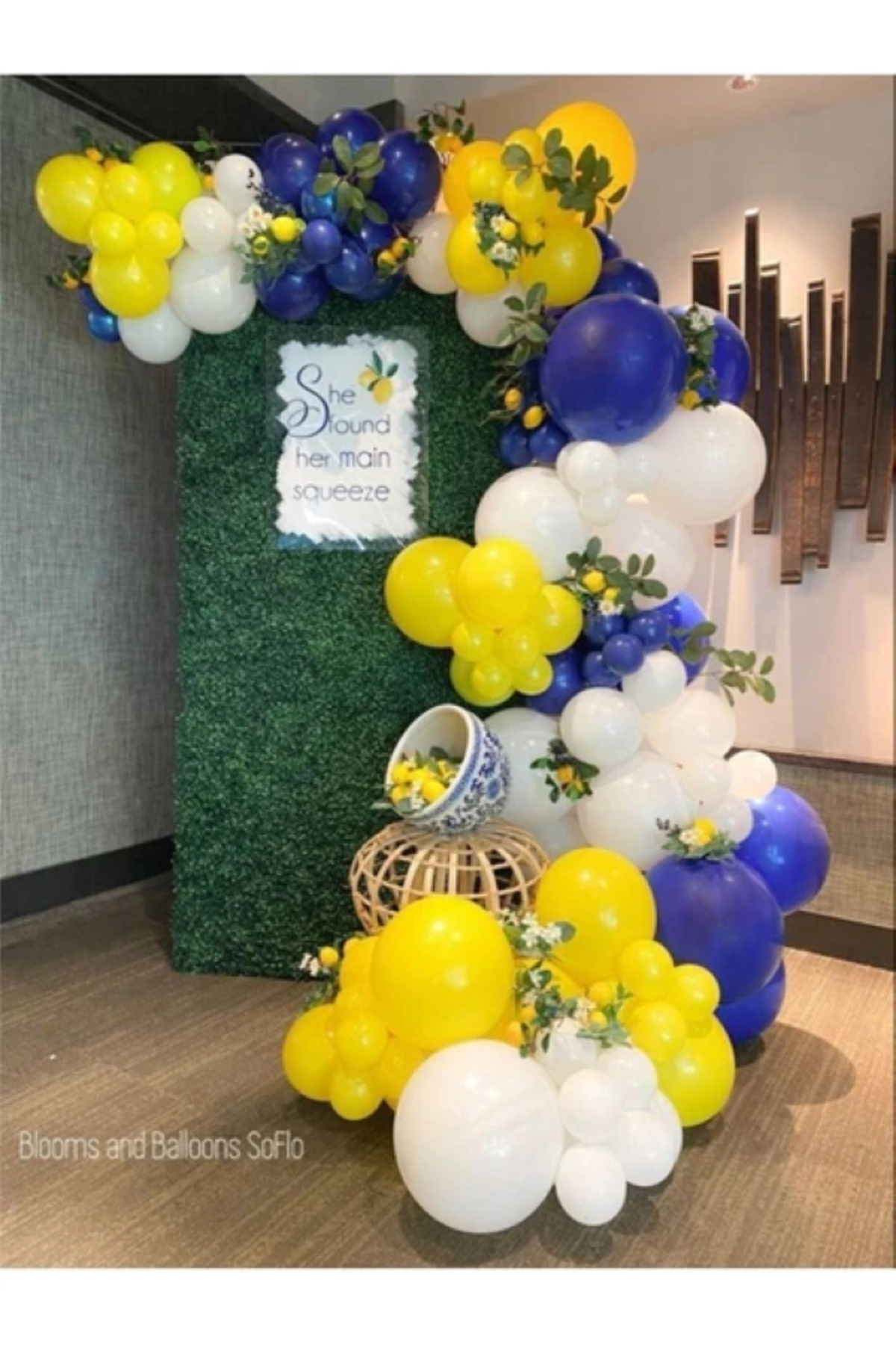 50 Adet Balon Parti Konsept Doğum Günü Sarı Beyaz Lacivert Balon Seti