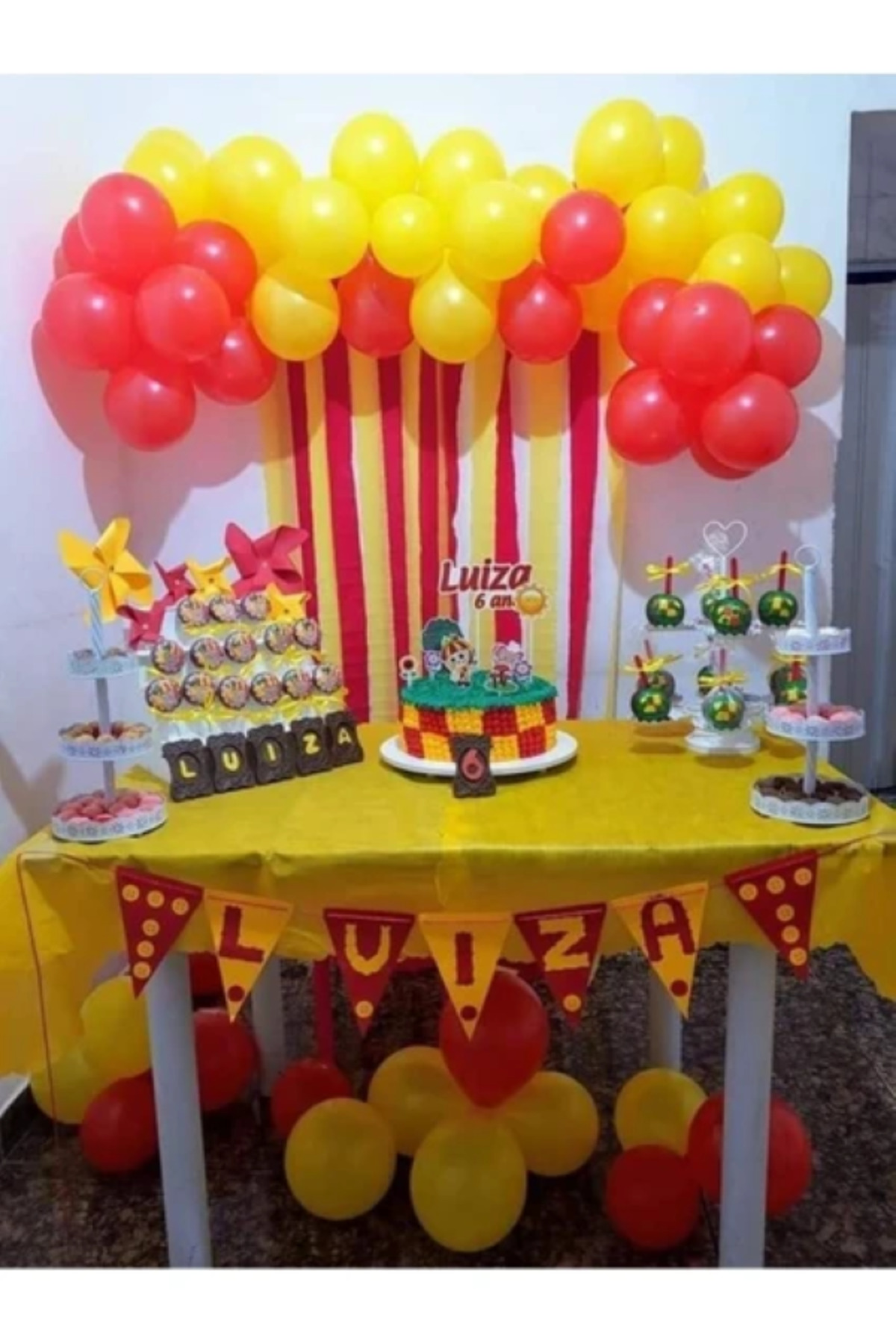 50 Adet Sarı Kırmızı Kombin Balon Seti