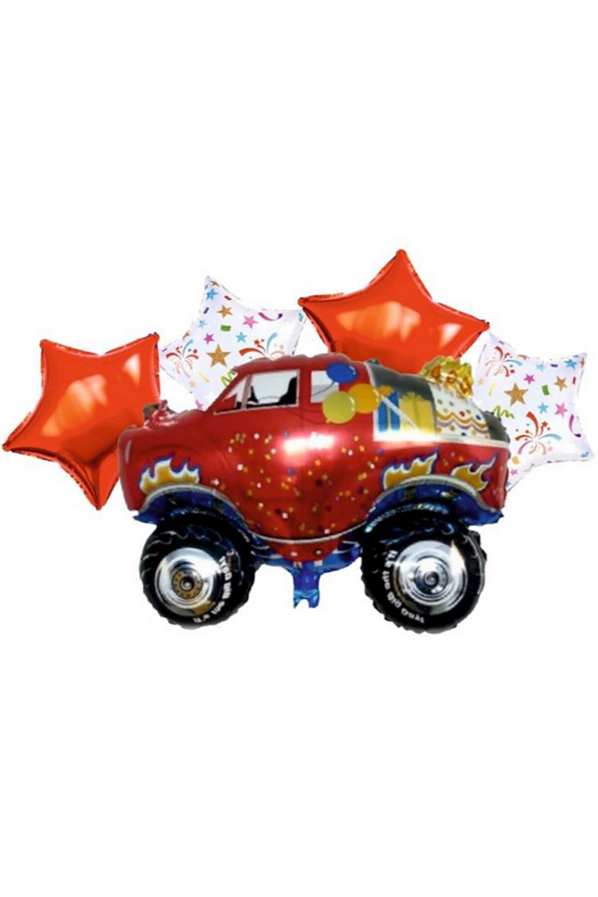 5li rally jeep itfaiye folyo balon herşey dahil hava ve helyum ile uyumlu