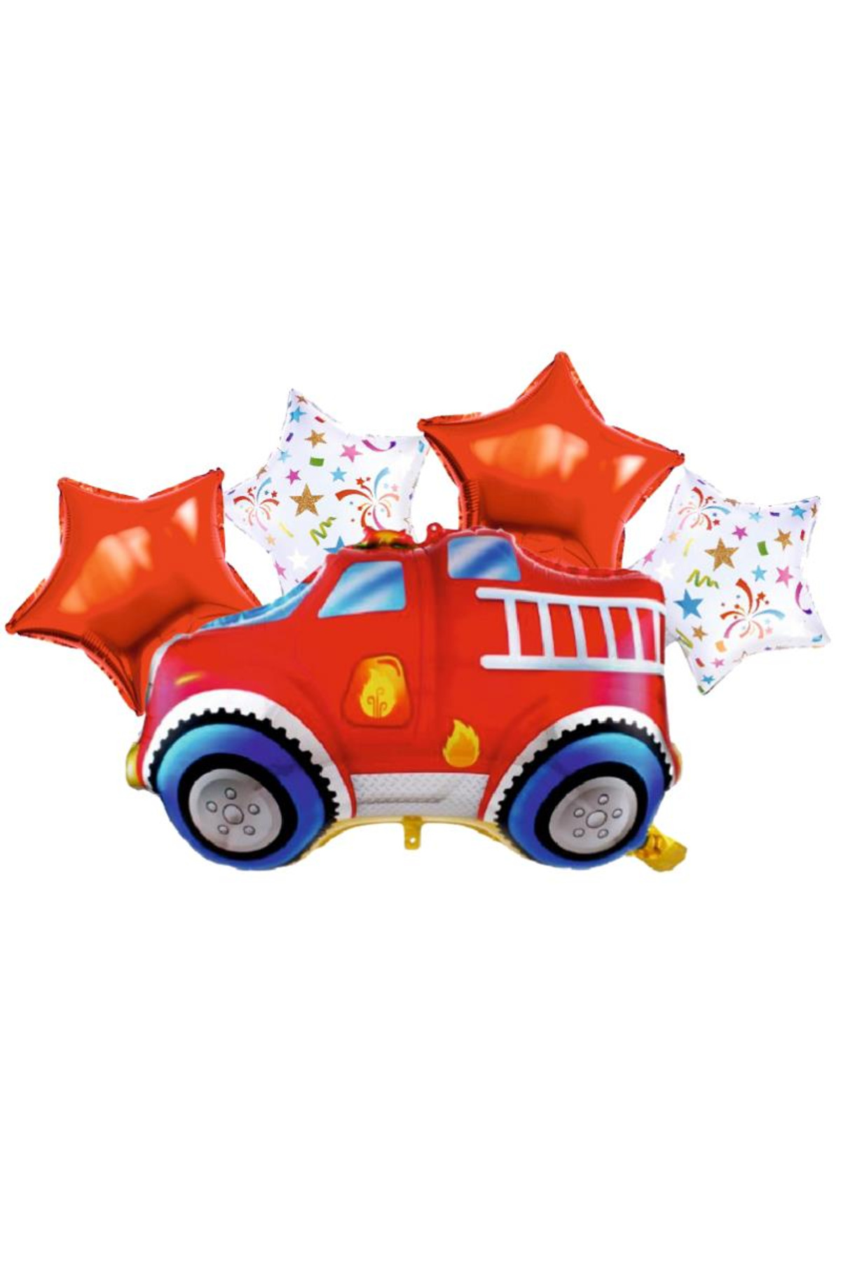 5li rally jeep itfaiye folyo balon herşey dahil hava ve helyum ile uyumlu