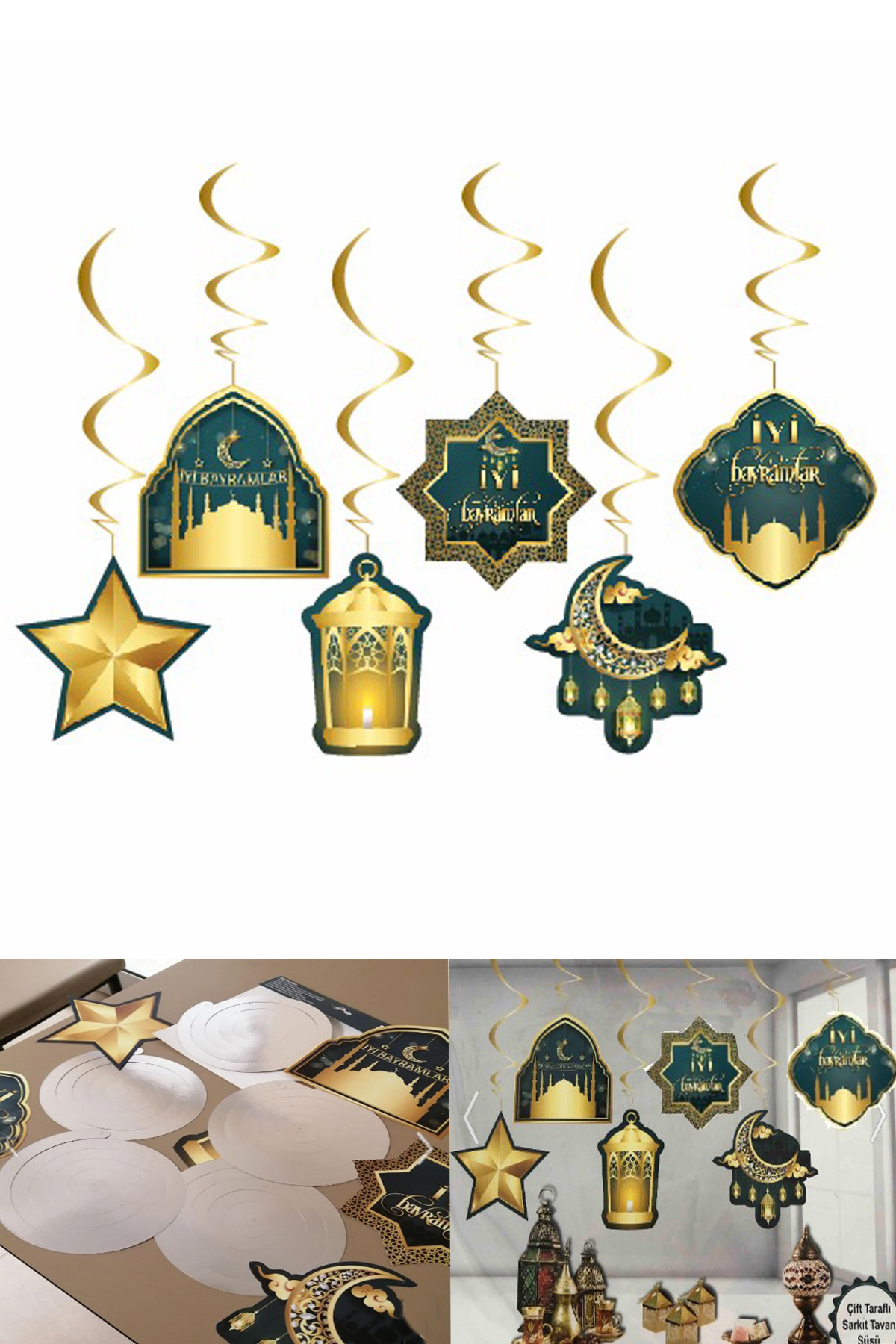 6'lı Tavan Süs Hoşgeldin Şehri Ramazan Bayramı Sarkıt Süs Ramazan Bayram Süsü