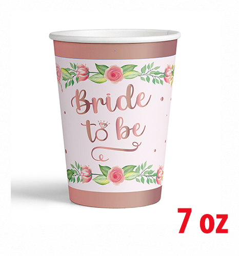 7 Oz Karton Bardak Bride To Be 8'li