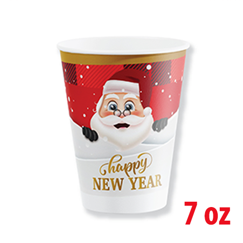 7 Oz Karton Bardak Noel Baba 8'li