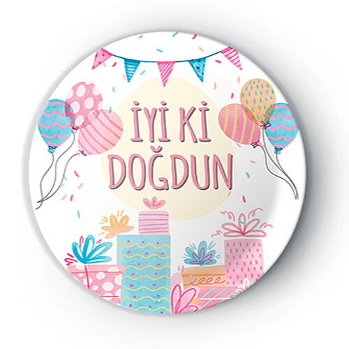 8'li Karton Tabak Soft İyi Ki Doğdun