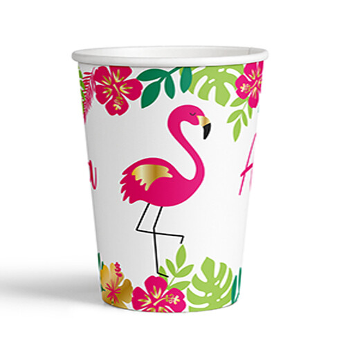 8 Oz Karton Bardak Flamingo 8'li