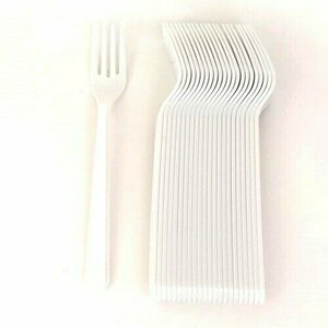 Eco 25'li Plastik Çatal Beyaz