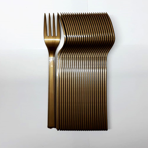 Eco 25'li Plastik Çatal Gold