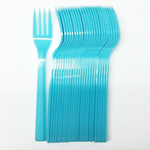 Eco 25'li Plastik Çatal Mavi