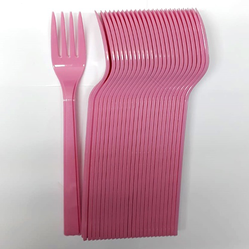 Eco 25'li Plastik Çatal Pembe