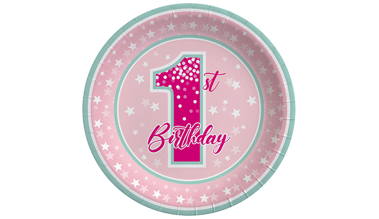 Fırst Bırthday Stars Girl Tabak 1 Yaş