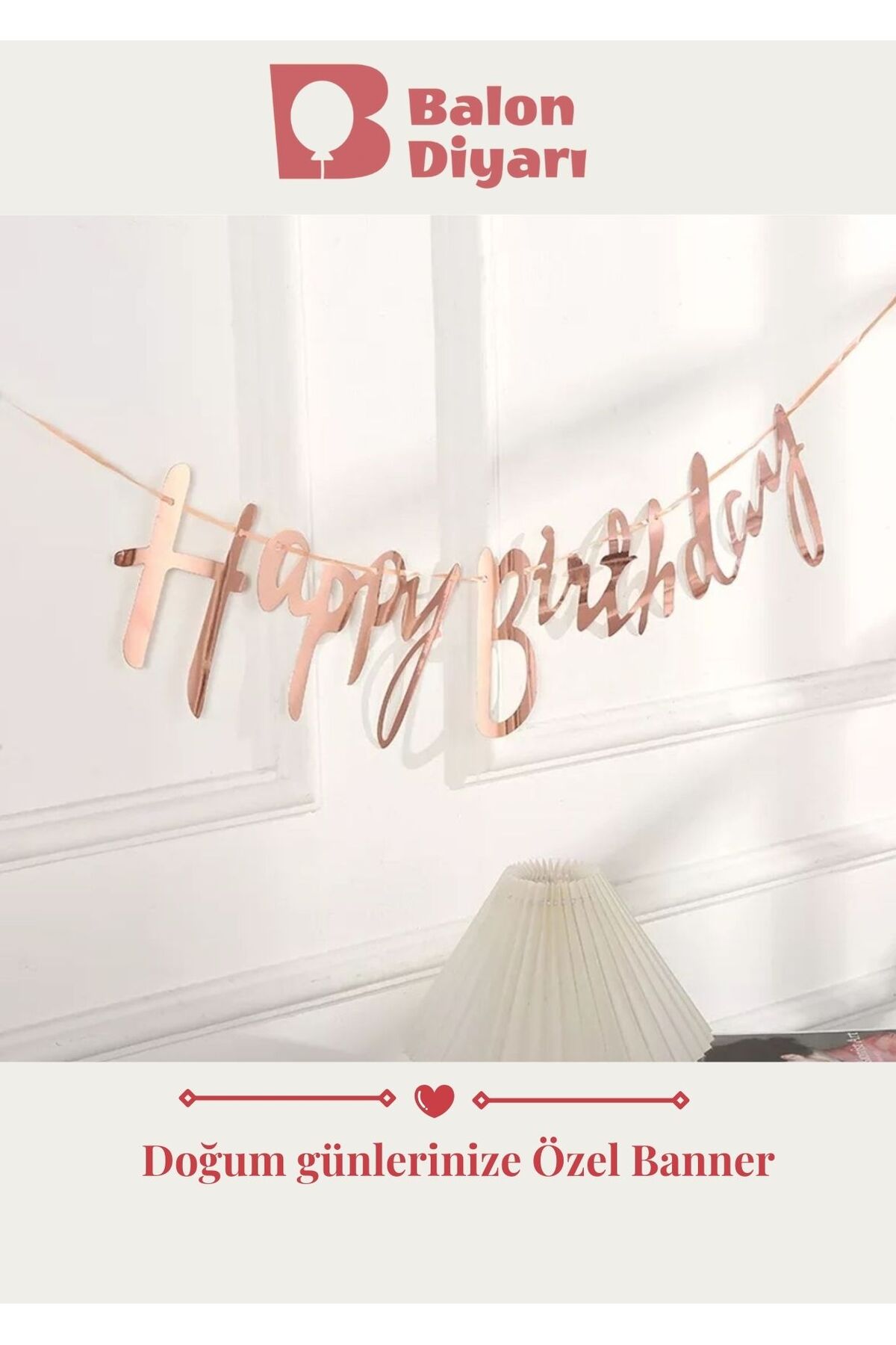Happy Birthday Yazılı Parti Bannerı – Doğum Günlerinize Renk Katın!