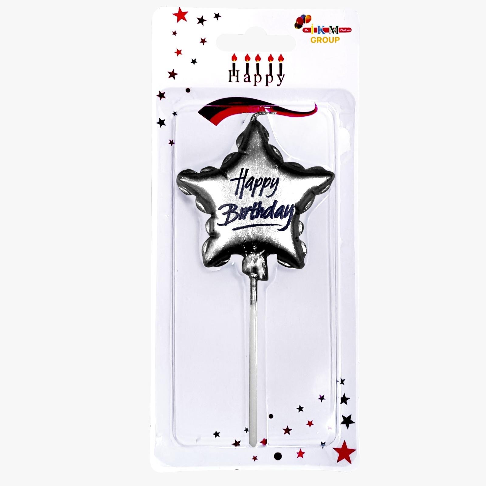 Happy Birthday Yıldız Gümüş Mum