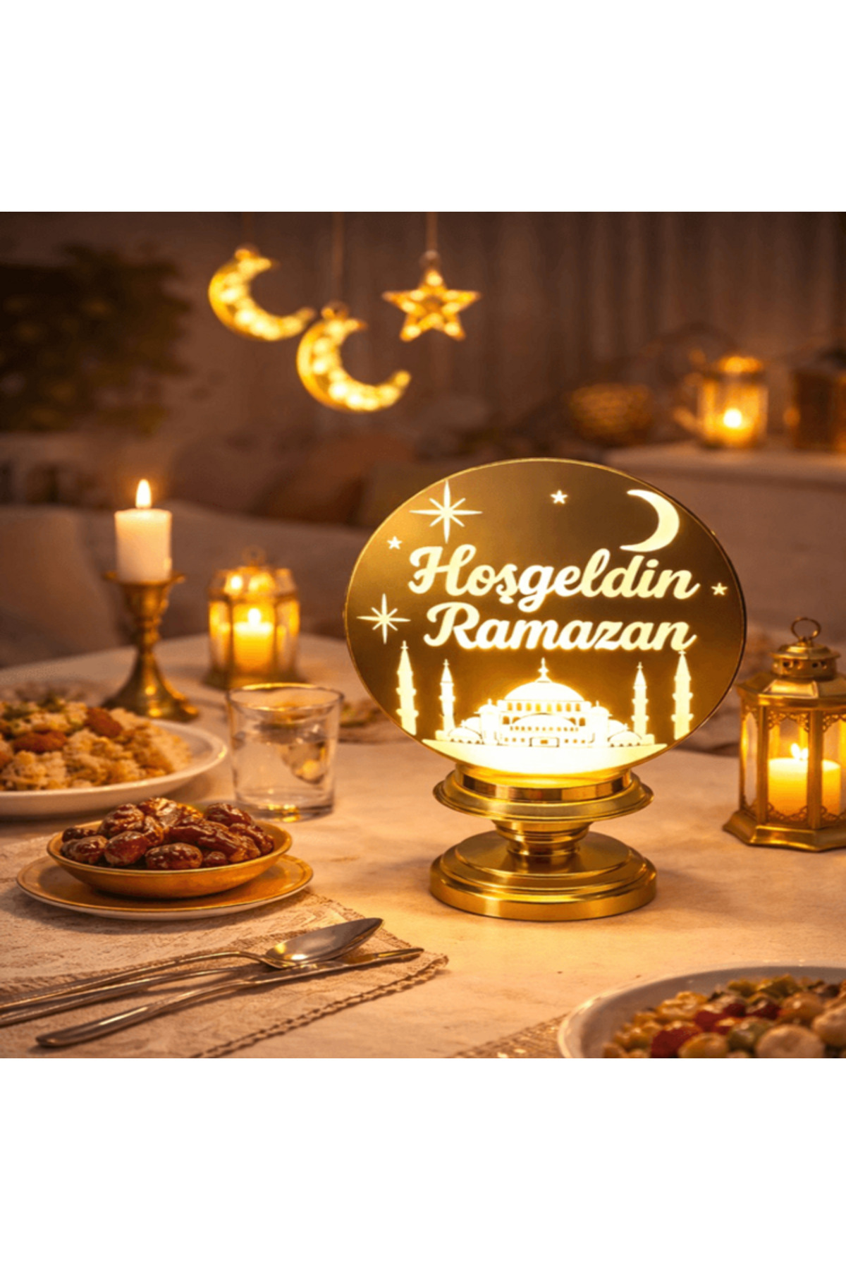 Hoşgeldin Ramazan Işıklı Dekor pil ile çalışır ramazan bayramı