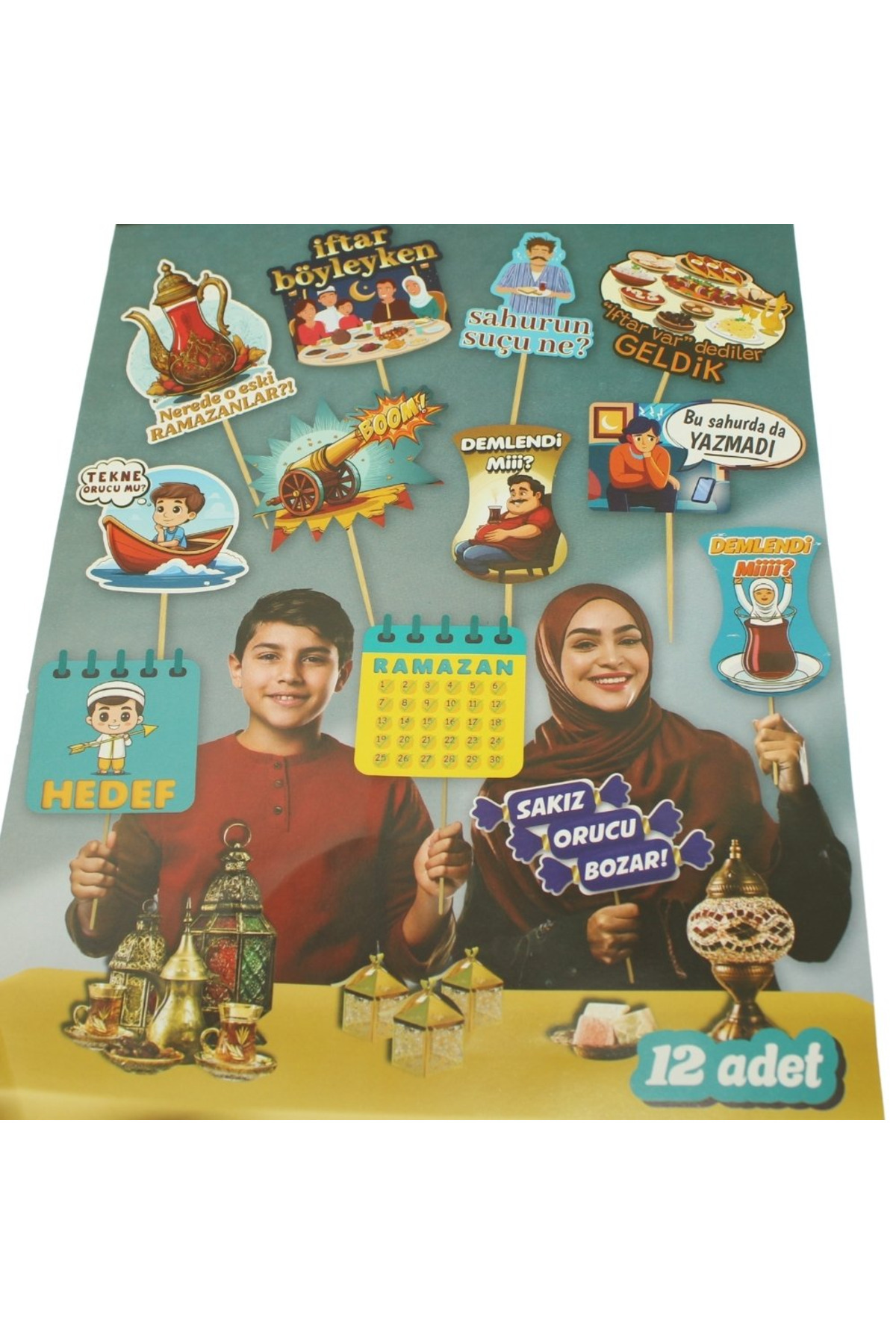 HOŞGELDİN RAMAZAN KONUŞMA BALONU SET 12Lİ 11 AYIN SULTANI YAZILI DİNİ İSLAMİ BAYRAM