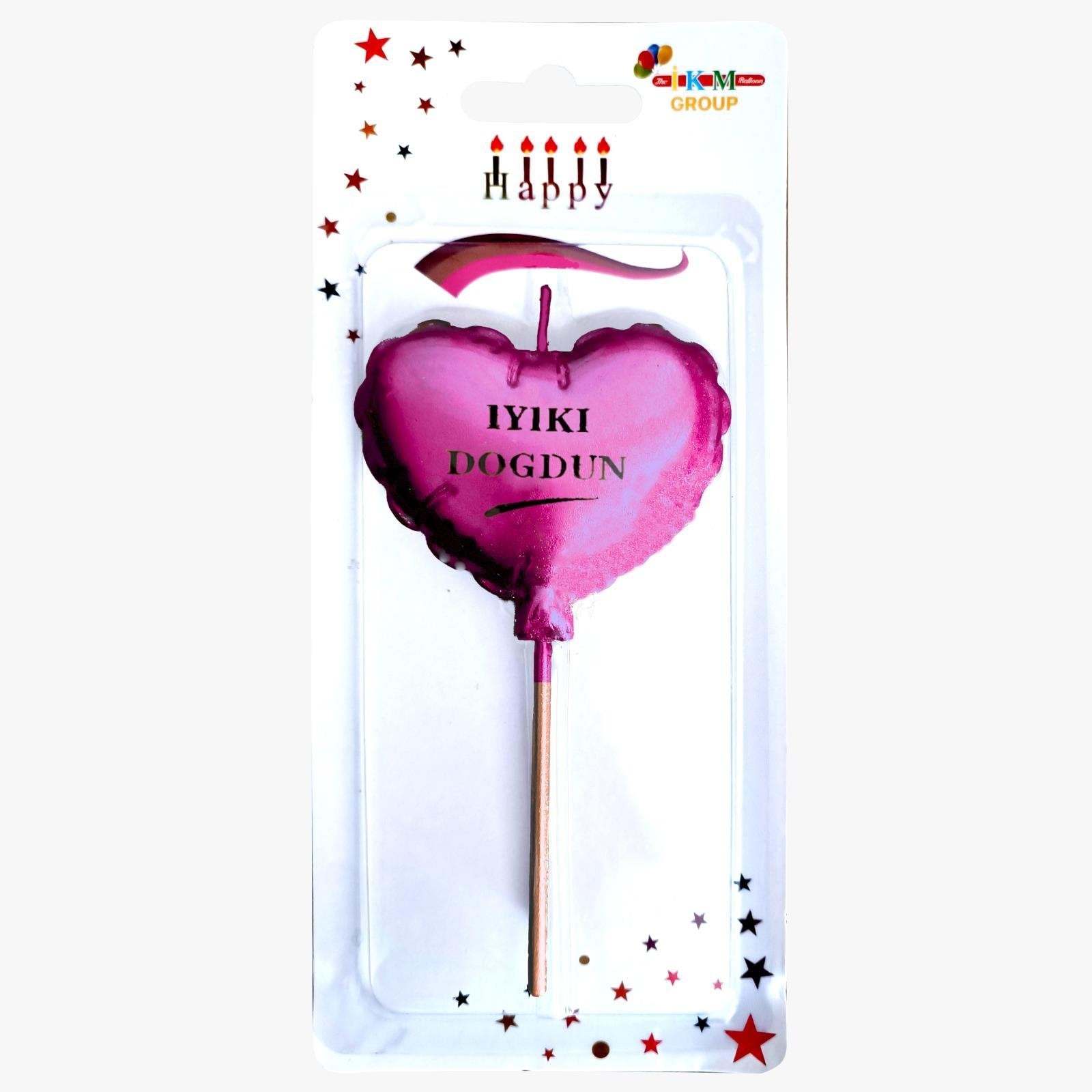 İyiki Doğdun Kalp Pembe Mum