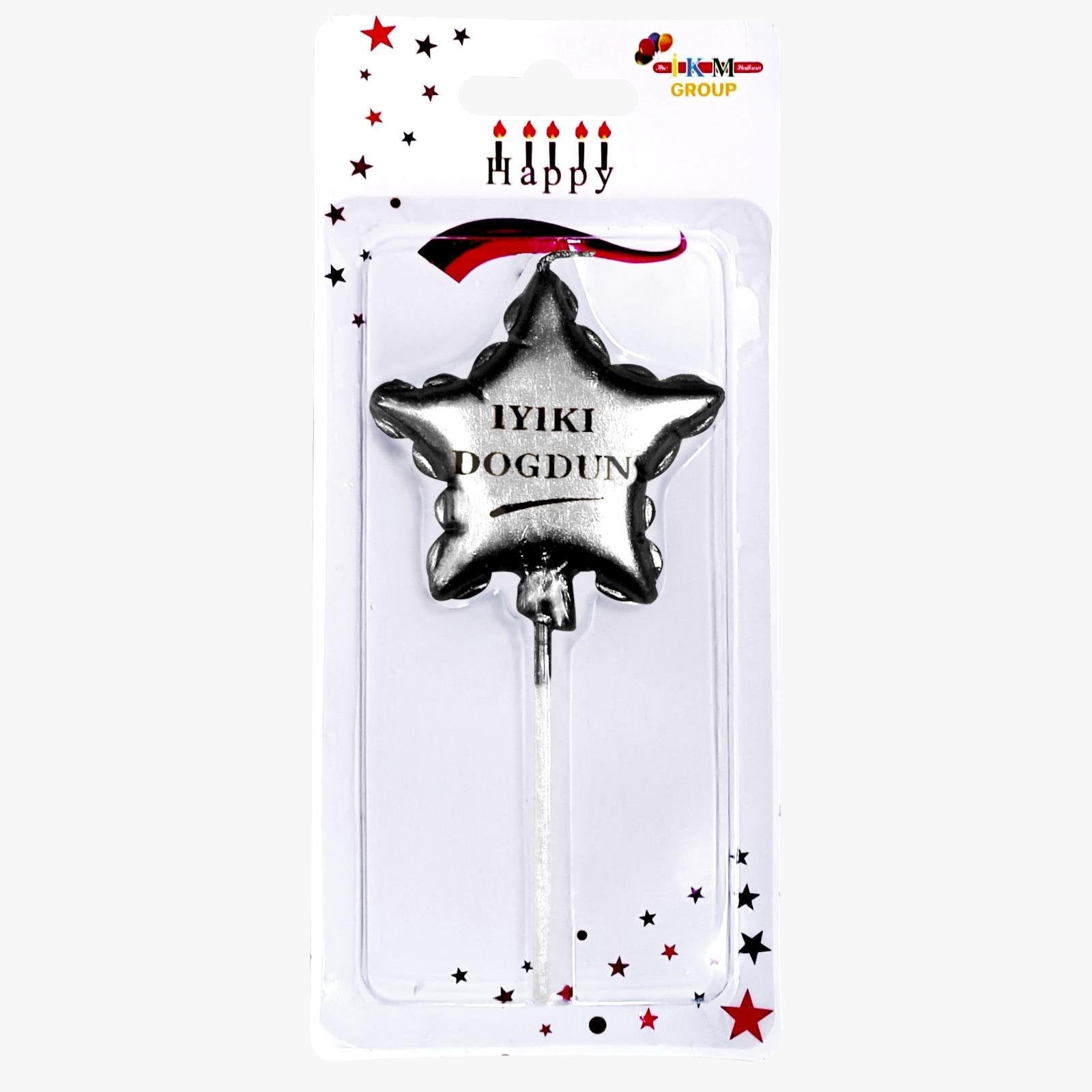 İyiki Doğdun Yıldız Gümüş Mum