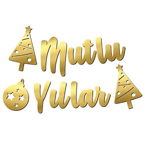 Kaligrafi Banner Mutlu Yıllar