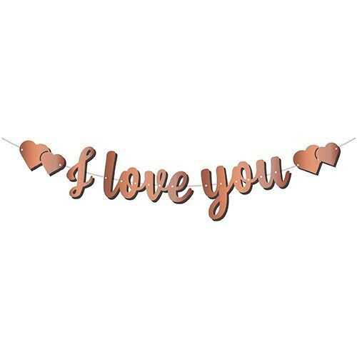 Kaligrafi Banner Rose I Love You