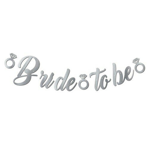 Kaligrafi Banner Silver Bride to Be