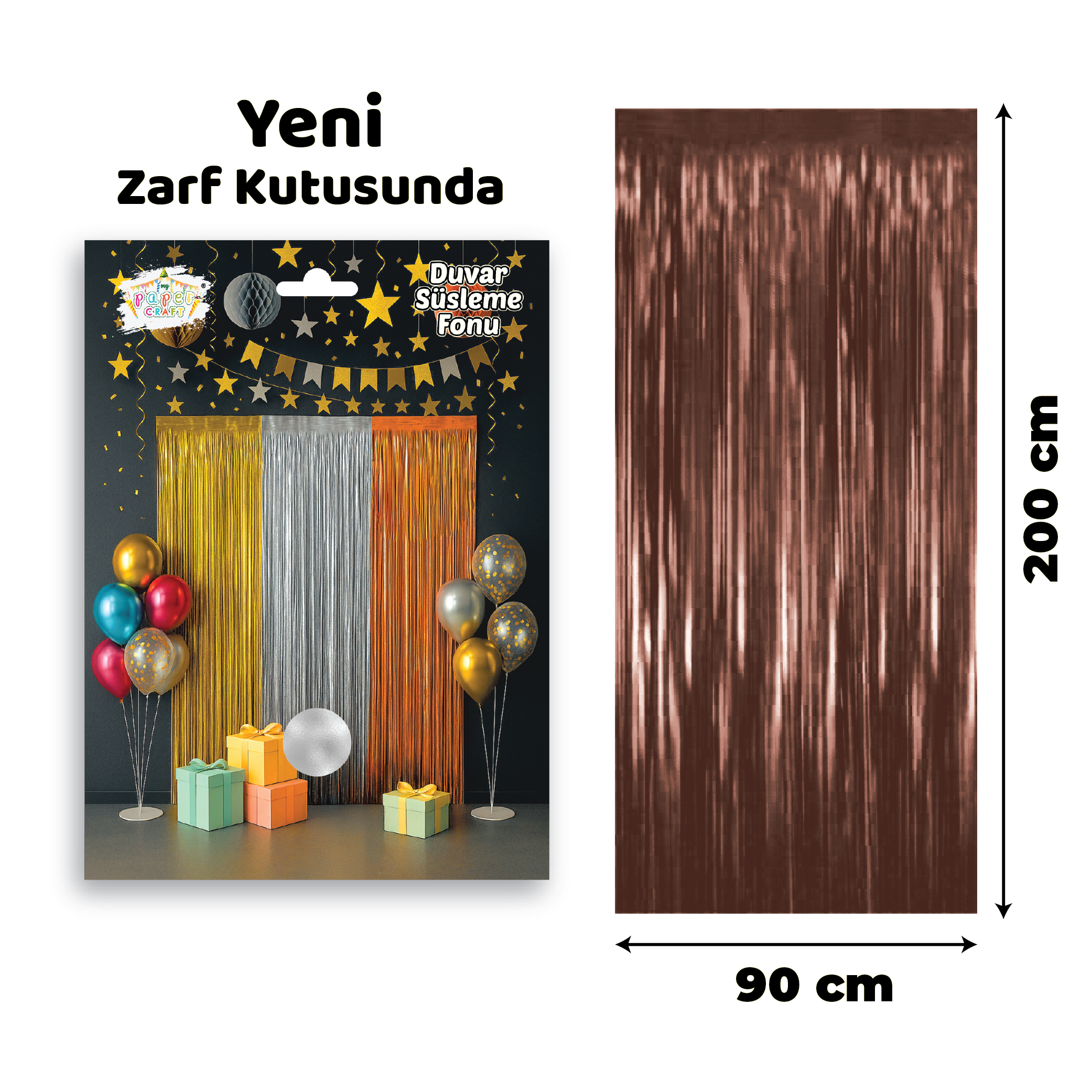 Kapı Perdesi Kahverengi 100*200 Cm