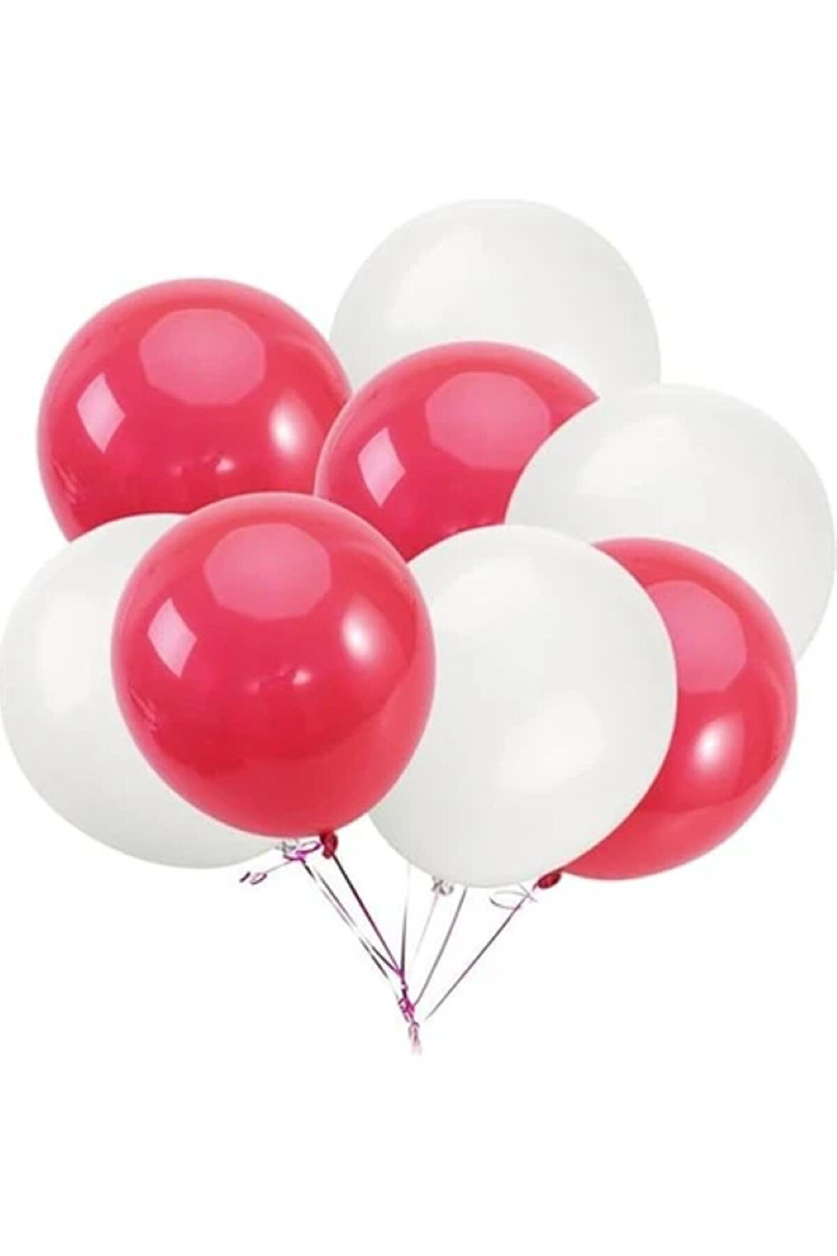 Kırmızı Beyaz 25 Adet Türkiye Yüksek Kalite Balon Seti