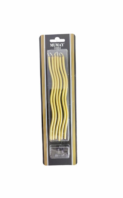 Kıvrımlı Gold Mum Kl:150