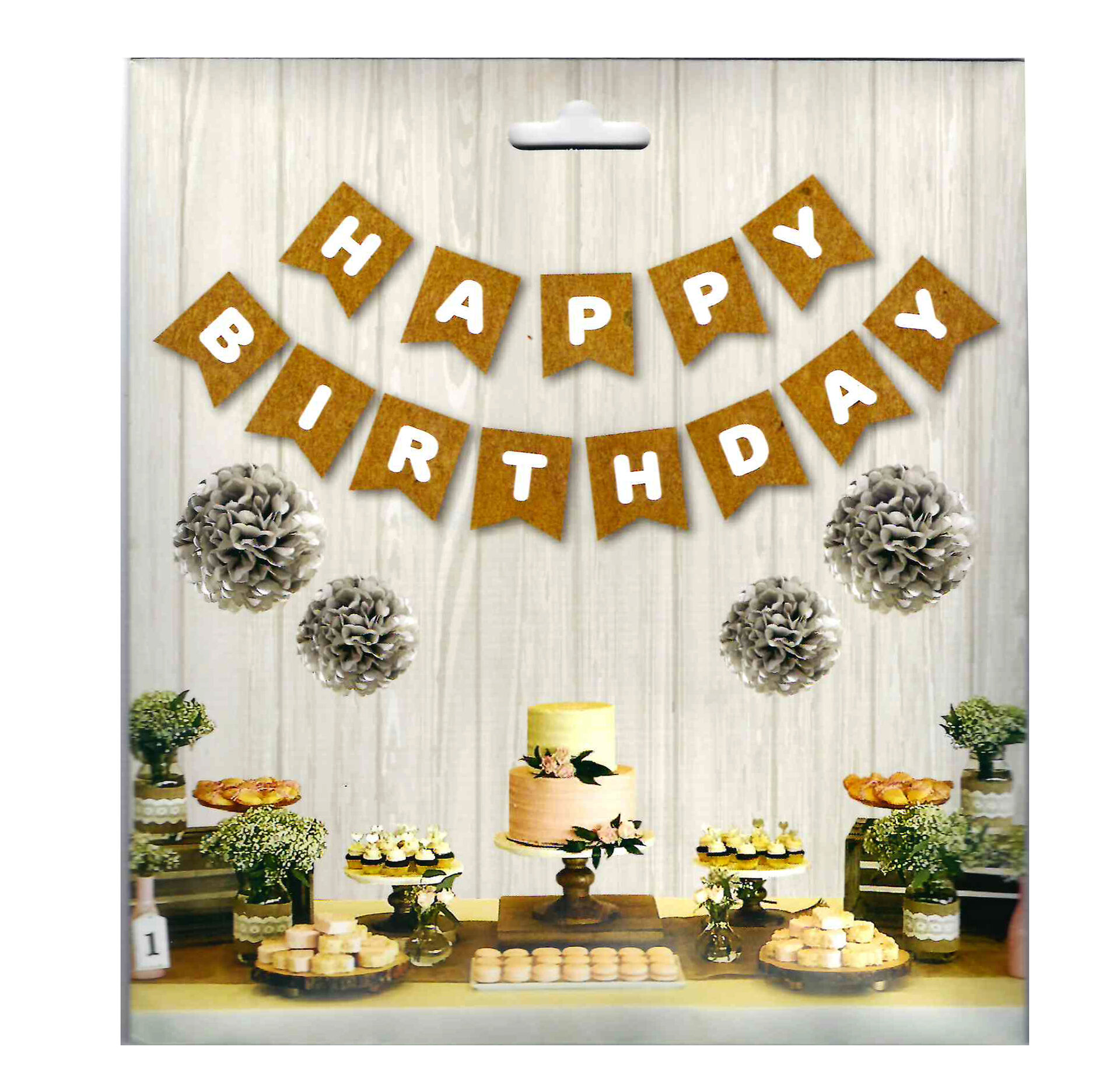 Kraft Beyaz Happy Yaldızlı Banner