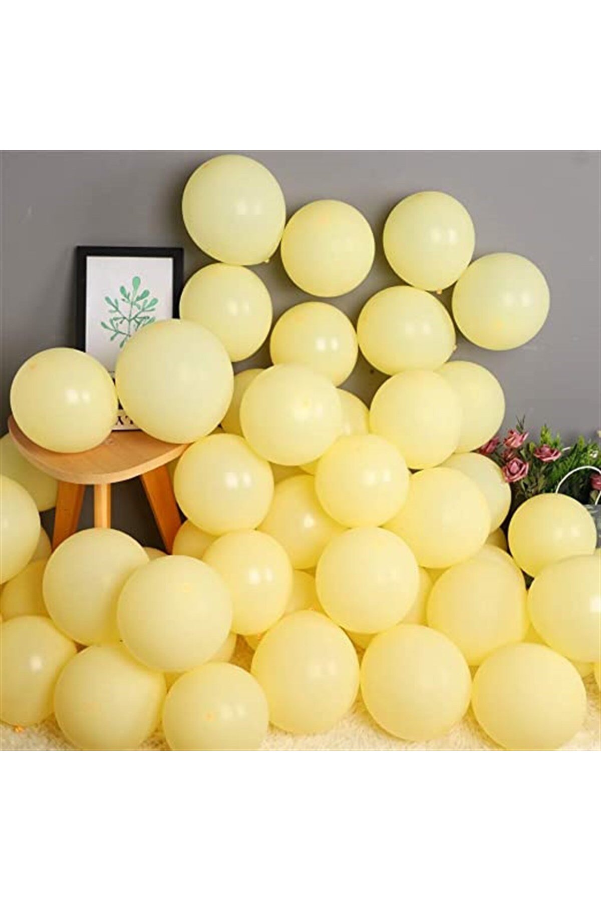 Makaron Sarı Balon 10inc (100) Adet