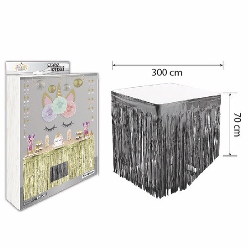 Masa Eteği Siyah 300*70 Cm