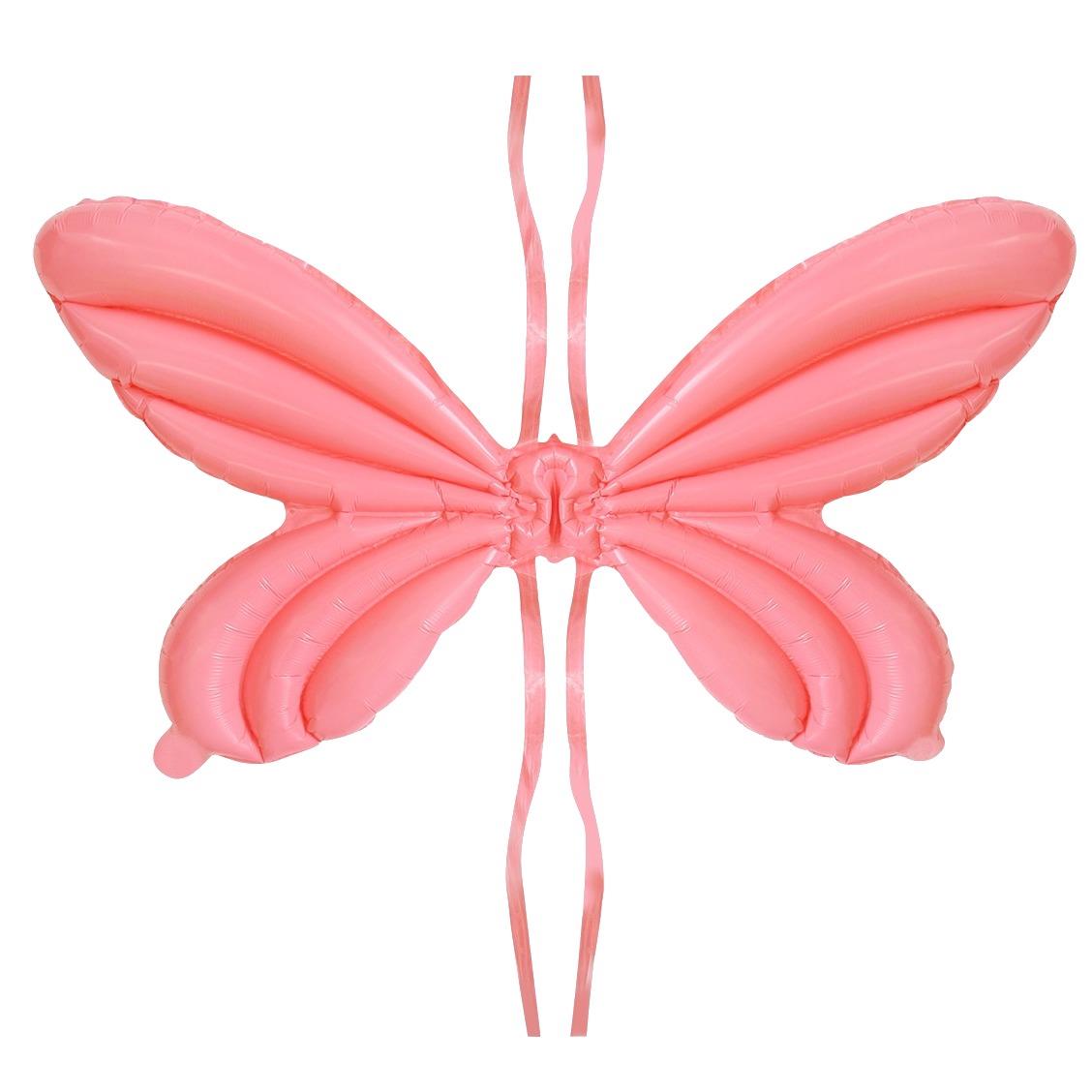 Melek Kanadı Pembe Folyo Balon 84*60,5