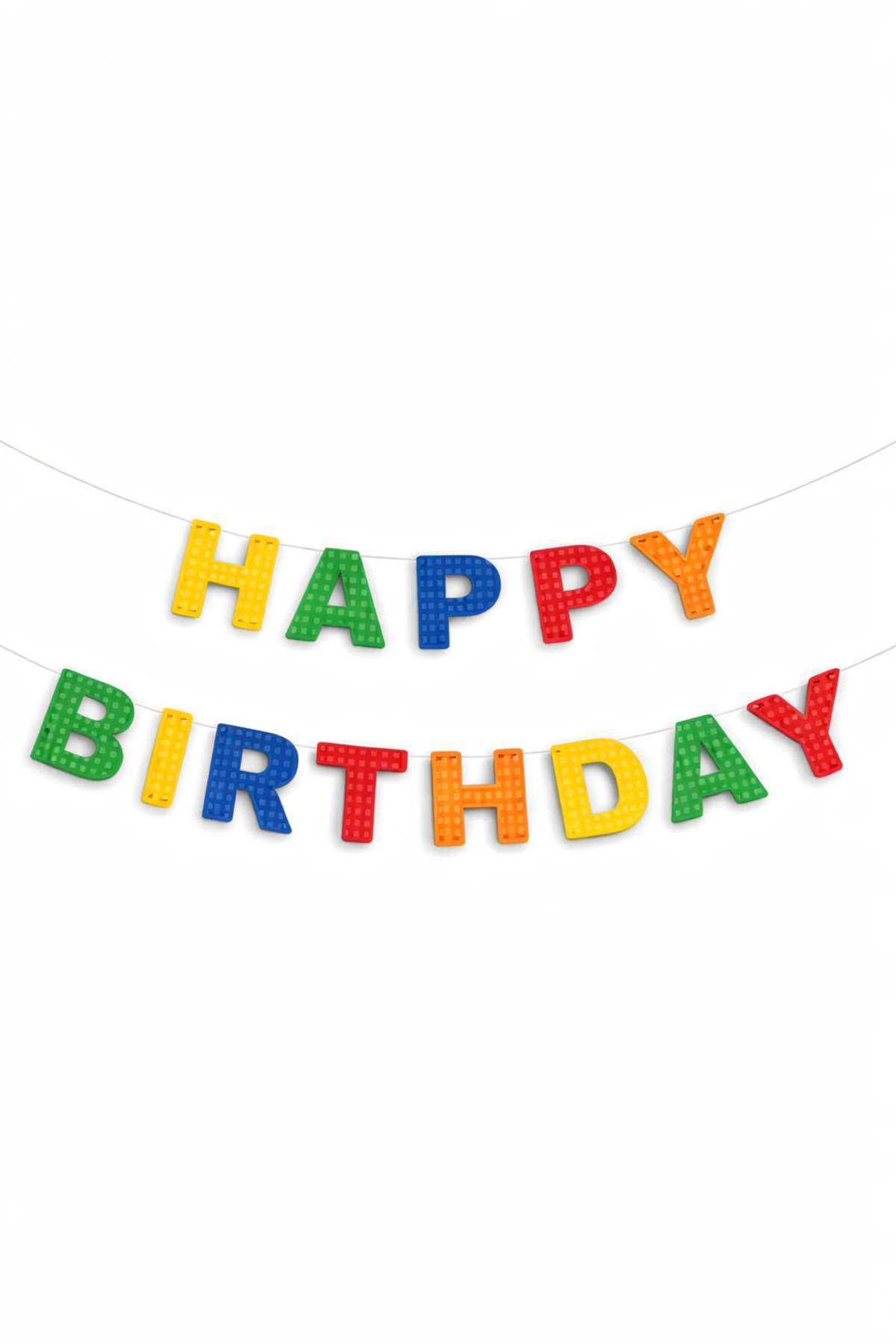 Özel Kesim Karışık renkli Banner Happy Birthday – 210 cm Doğum Günü Yazısı Kaliteli
