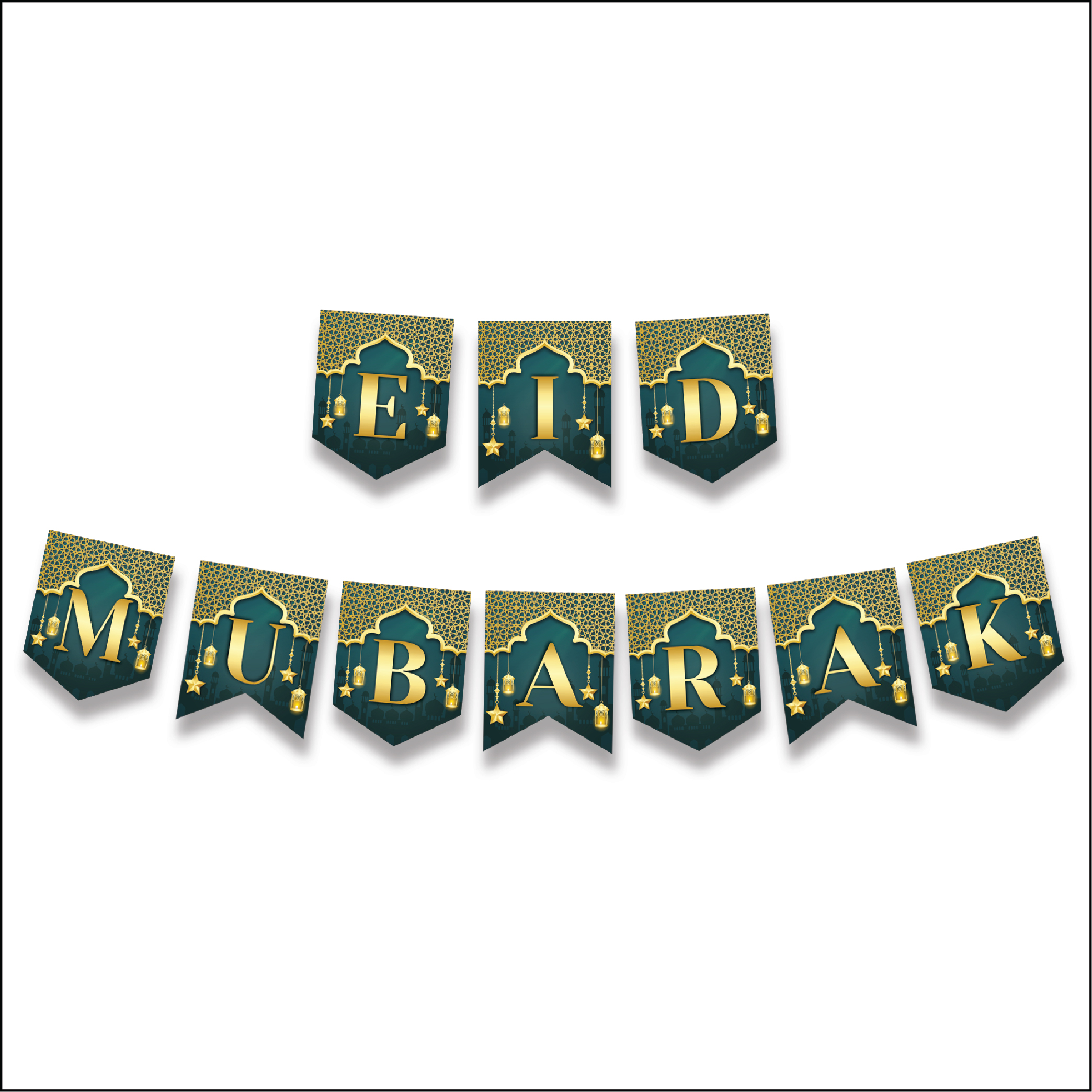 Zikzak Banner Eid Mubarak