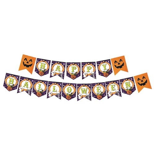 Zikzak Banner Happy Halloween